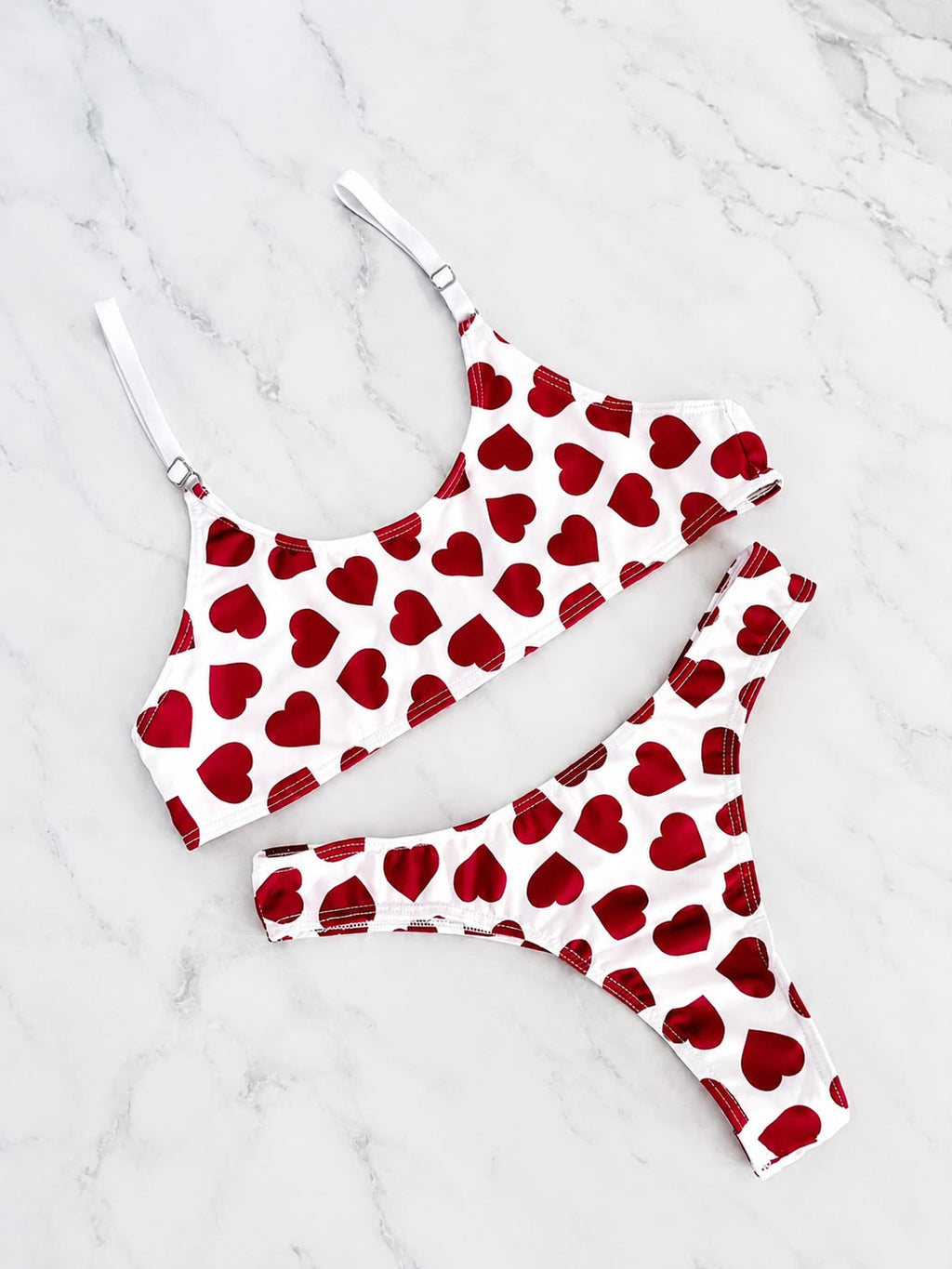 Set estampado corazones Atenas